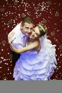 Fun bride and groom during first dance Wedding DJ Minnesota Reviews