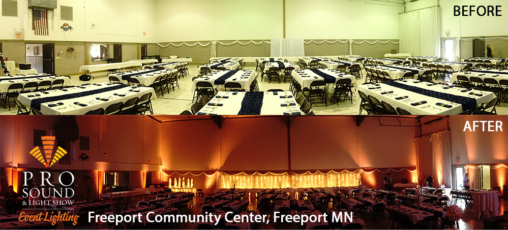 freeport community center amber uplighting 01