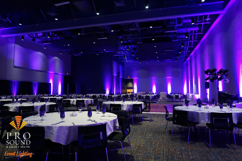 Event Uplighting at Black Bear Casino - Otter Creek Event Center - Pro