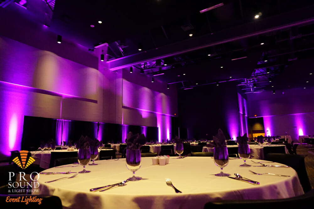 Event Uplighting at Black Bear Casino - Otter Creek Event Center - Pro