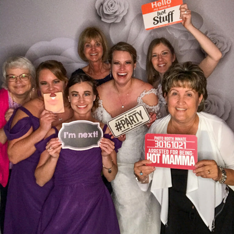 Jason & Emily's wedding DJ, uplighting and Boomerang photo Booth at Northern Lights Banquet Hall in Pease MN