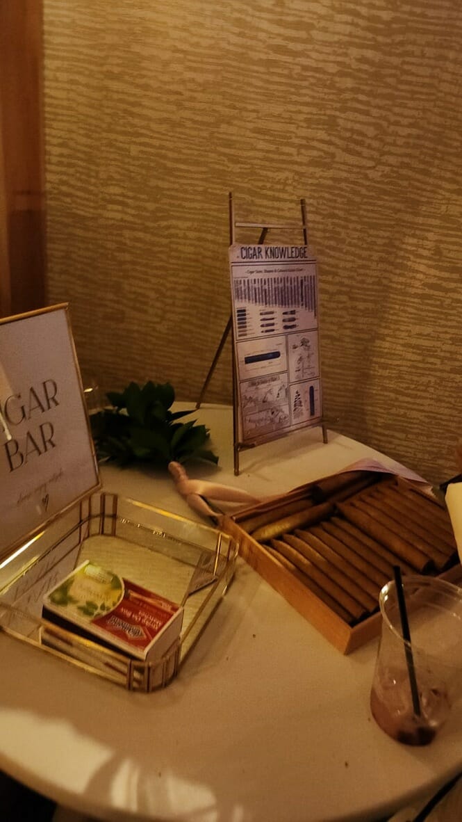 Cigar Bar for Wedding